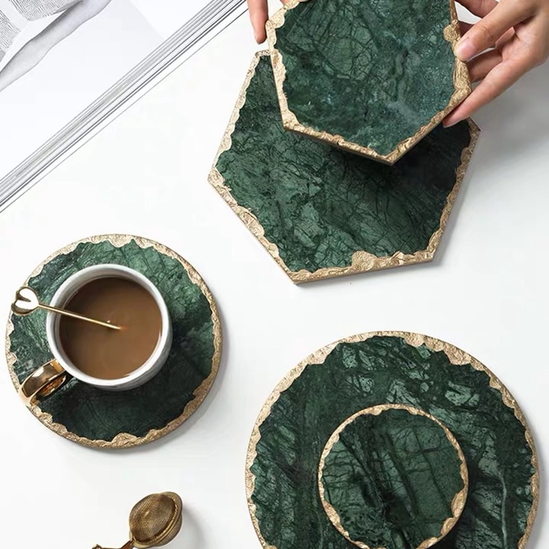 Luxury Non-Slip Marble Coaster