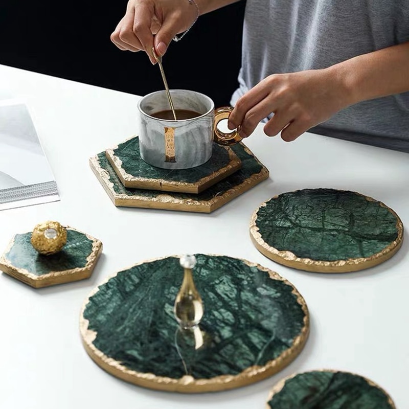 Luxury Non-Slip Marble Coaster