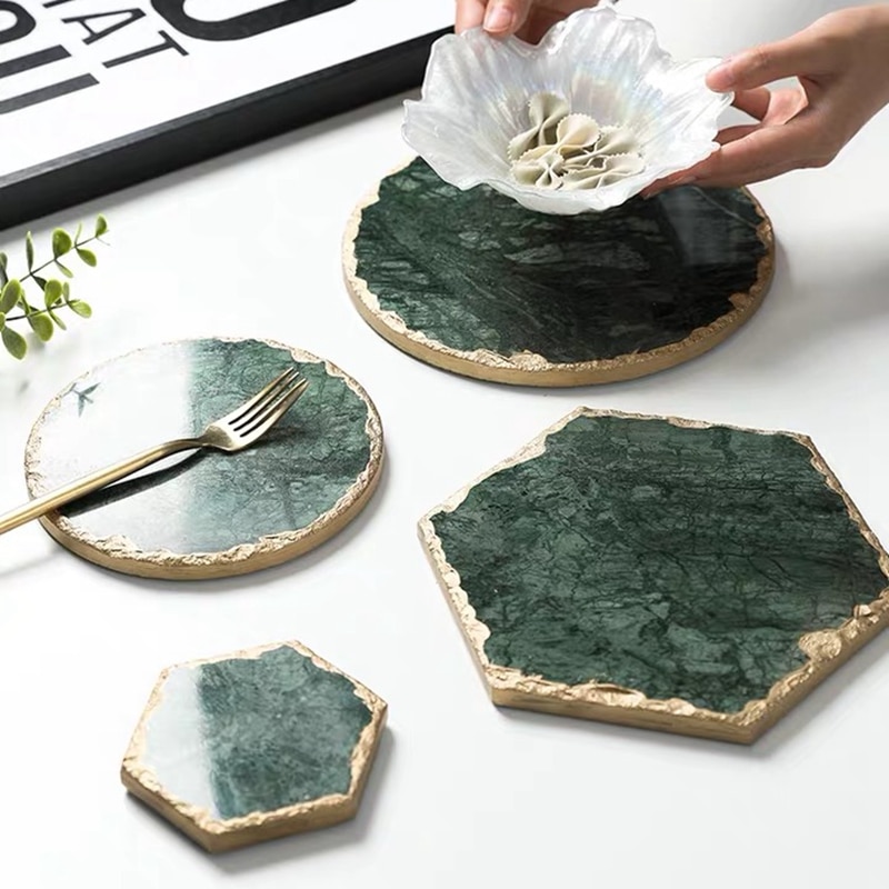 Luxury Non-Slip Marble Coaster