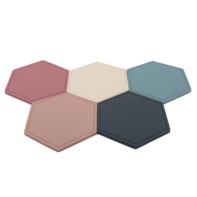 Anti-Slip Silicone Hexagon Kitchen Coaster Anti-Slip Silicone Hexagon Kitchen Coaster