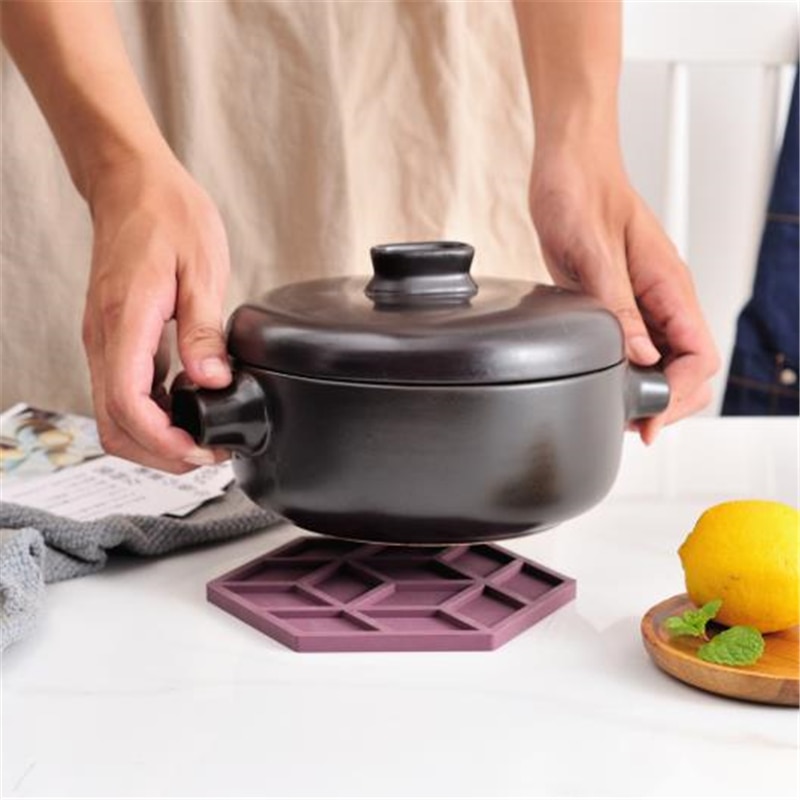 Anti-Slip Silicone Hexagon Kitchen Coaster Anti-Slip Silicone Hexagon Kitchen Coaster