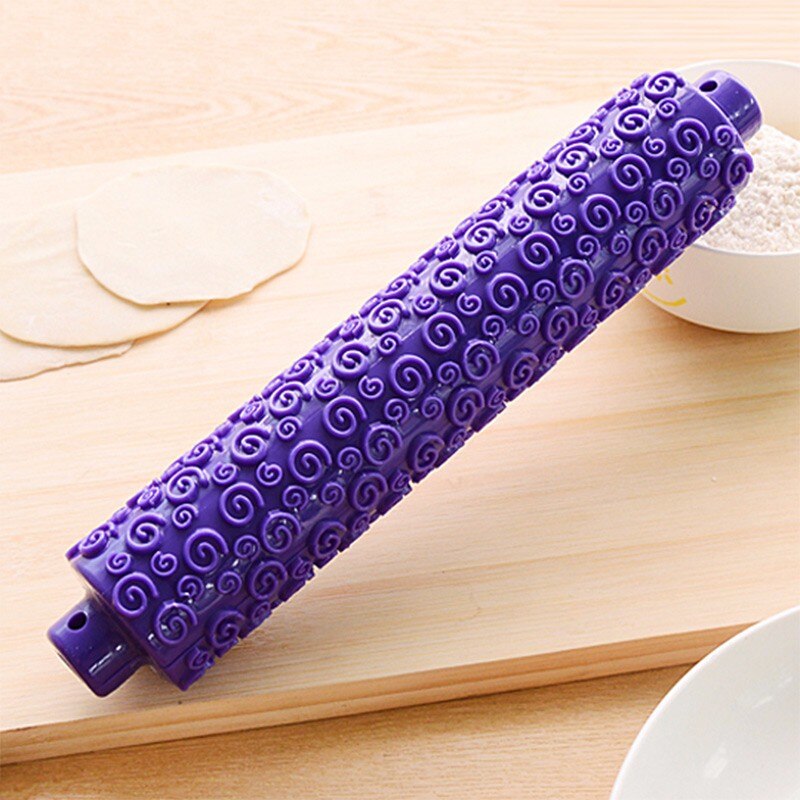 Eco-Friendly Purple Patterned Rolling Pin Eco-Friendly Purple Patterned Rolling Pin