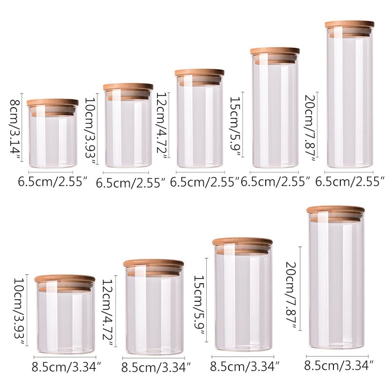 Food Glass Container with Bamboo Cover Food Glass Container with Bamboo Cover