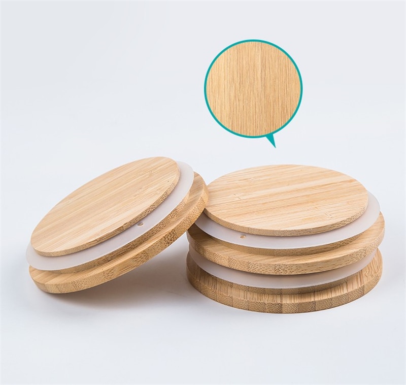 Food Glass Container with Bamboo Cover Food Glass Container with Bamboo Cover