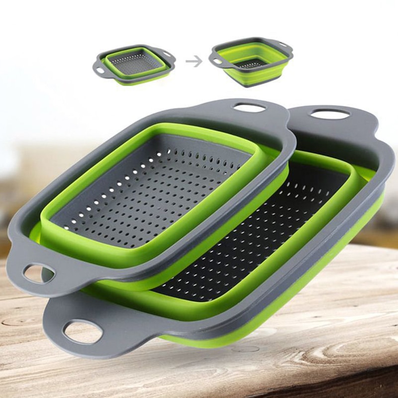 Square Foldable Washing Basket Colander Square Foldable Washing Basket Colander