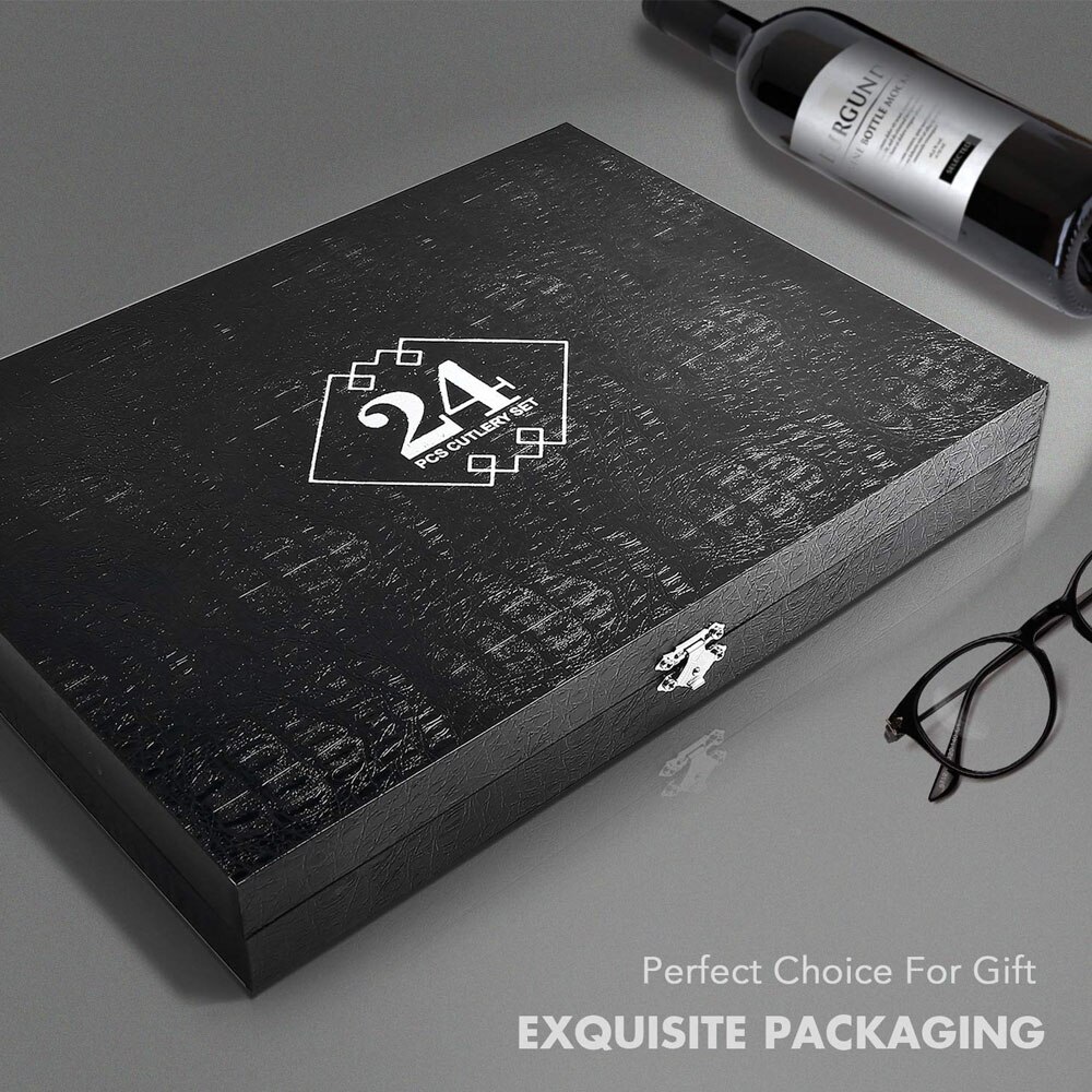 24 PCS Non-fading Stainless Steel Flatware Set