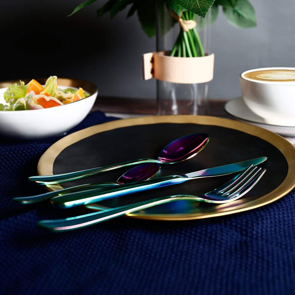 24 PCS Non-fading Stainless Steel Flatware Set