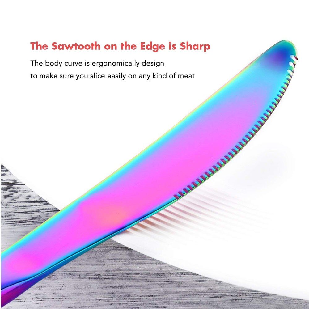 24 PCS Non-fading Stainless Steel Flatware Set